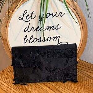 Prabal Gurung Elegant Black Bow Clutch
